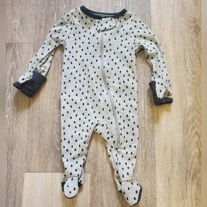 Cloud Island polka dot footie pajamas